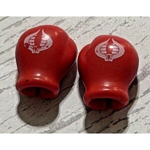 GI Joe‎ Vtg Hasbro Figure Part Accessory ONLY Cobra Boxing Gloves Red ORIGINAL